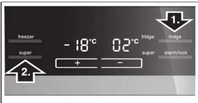 SIEMENS KA62NV40 - Superkoelen inschakelen - 1