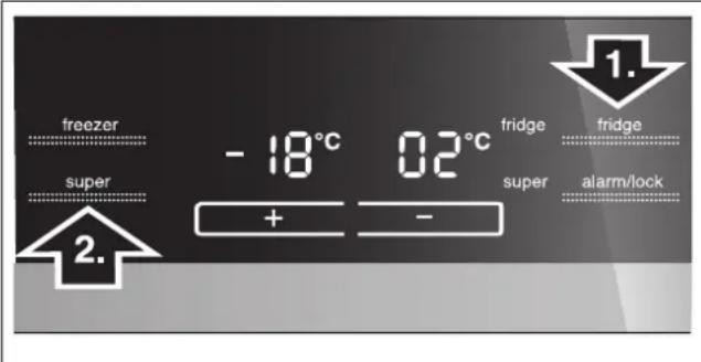 SIEMENS KA62NV40 - Activer la super-réfrigération - 1