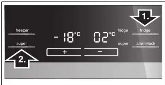 SIEMENS KA62NV40 - Switching on Super cooling - 1