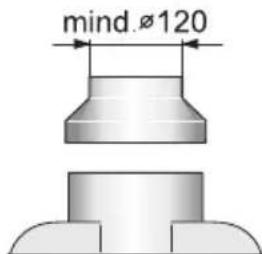 SIEMENS LC757WA20 - Abluftstutzen  150 mm - 2