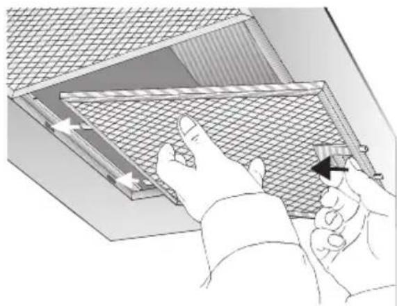 SIEMENS LC757WA20 - Metalen vetfilters verwijderen en aanbrengen: - 1