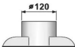 SIEMENS LC757WA20 - Abluftstutzen  120 mm - 1