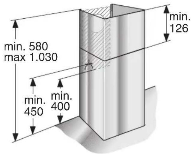 SIEMENS LC956WA30 - Cotes de l'appareil (évacuation de l'air) - 1