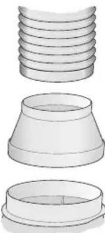 BOSCH DWW126950 - Ligação dum tubo de exaustão 0 120 mm - 1