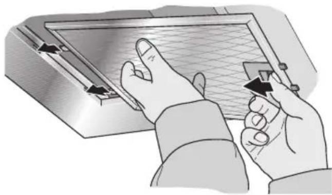 BOSCH DWW126950 - Removing and installing the metal-mesh grease filters - 1