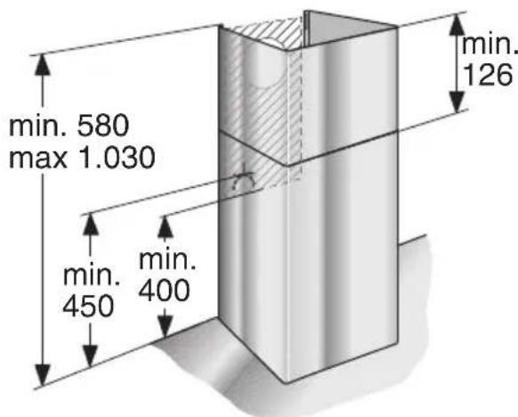 BOSCH DWW096950 - Afmetingen afvoerlucht - 1