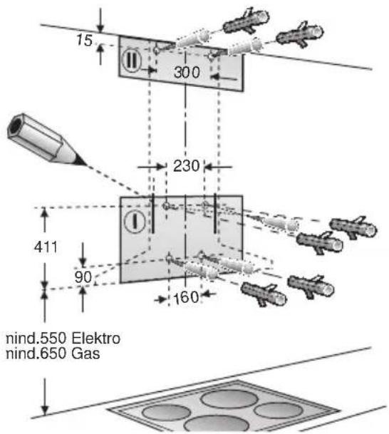 15 300 230 411 90 160 nind.550 Elektro nind.650 Gas