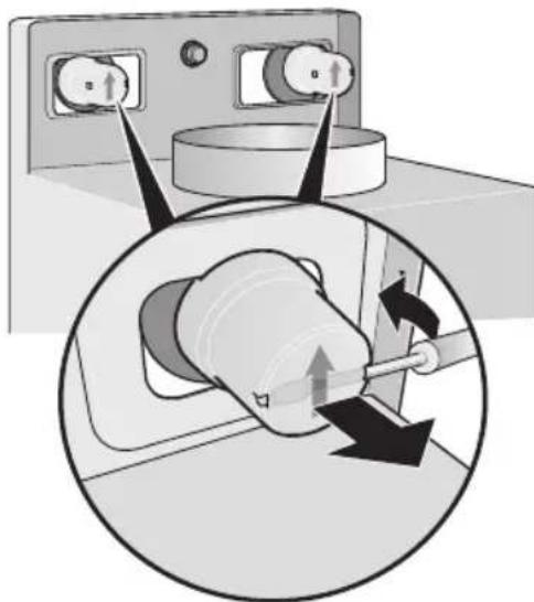 BOSCH DWB063651 - Removing the safety caps - 1
