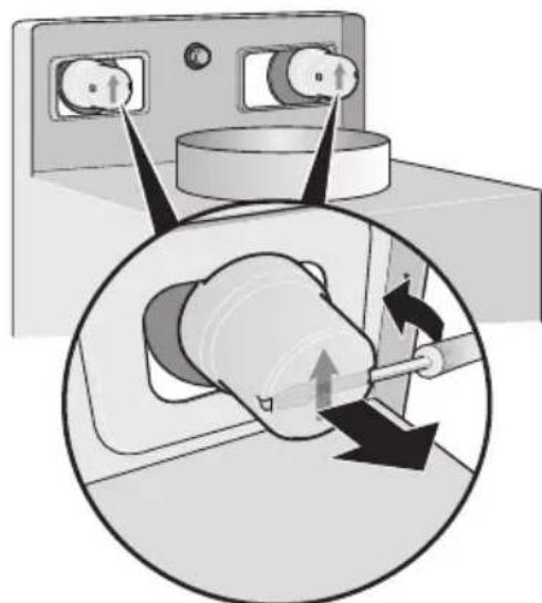 BOSCH DWB073652 - Desmontar las caperuzas de seguridad - 1
