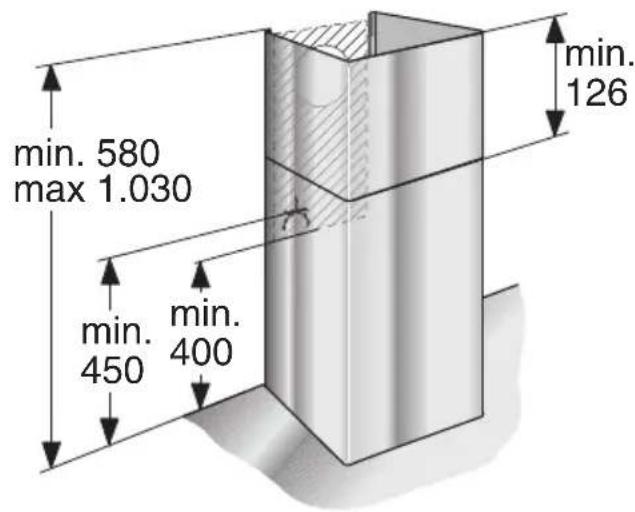 BOSCH DWB129750 - Gerätemaße Abluft - 1