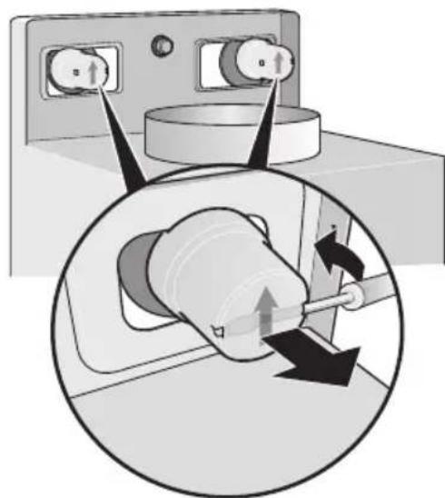 BOSCH DWT073650 - Removing the safety caps - 1