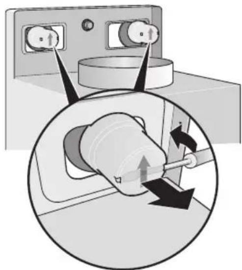 BOSCH DWT093650 - Removing the safety caps - 1