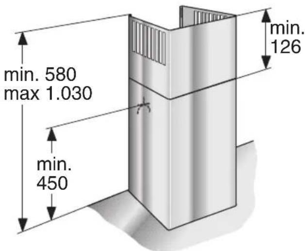 BOSCH DWT093650 - Dimensioni dell'apparecchio a ricircolo d'aria - 1