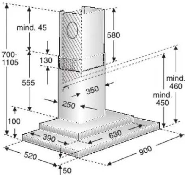 BOSCH DWT096950 - Nell'espulsione d'aria devono essere osservate le norme amministrative e legali (per es. regolamenti edilizi nazionali). - 1