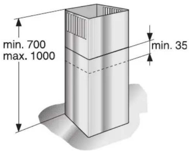 BOSCH DIB095850 - Cotes de l'appareil (recyclage de l'air) - 1