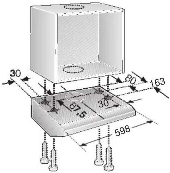 BOSCH DHU662U - Fixation sous un placard en appui mural - 1