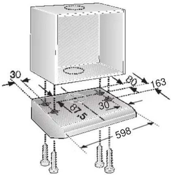 BOSCH DHU662U - Fixação no armário superior - 1