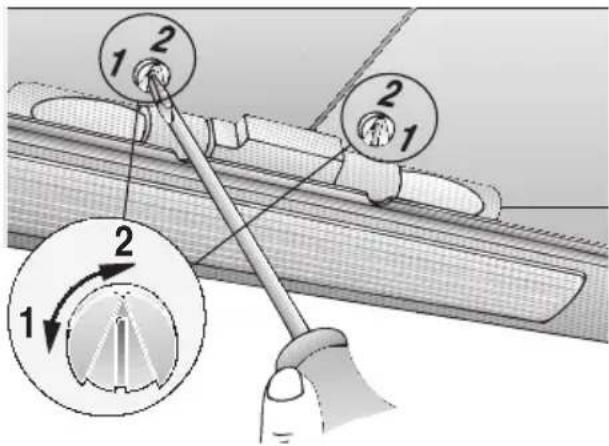 BOSCH DHU662U - 2-motor extractor hood Selecting the operating mode: - 1