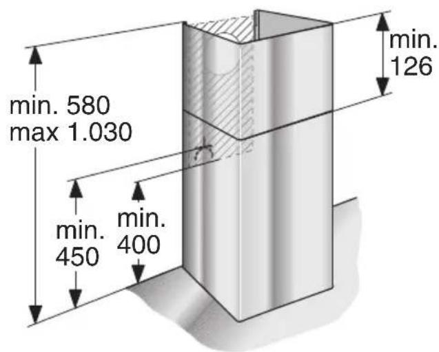 SIEMENS LC956BA30 - Dimensioni dell'apparecchio ad espulsione d'aria - 1