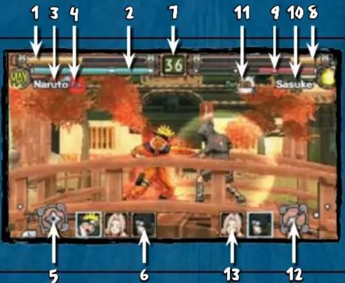 SONY Naruto Ultimate Ninja Heroes (PSP) - Projectile and Item Usage - 4