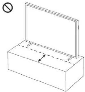 SAMSUNG The Frame QE43LS03RAU - Forholdsregler nár du monterer TV-en med et stativ - 2