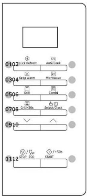 SAMSUNG MG23K3513AS - Bedieningspaneel - 1