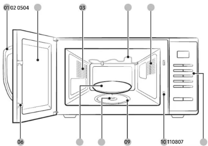 SAMSUNG MG23K3513AS - Microwave oven features - 1