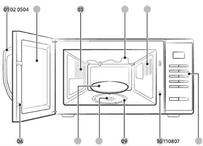 SAMSUNG MG23K3513AS - Funções doorno micro-ondas - 1