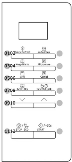 SAMSUNG MG23K3513AS - Panel de control - 1
