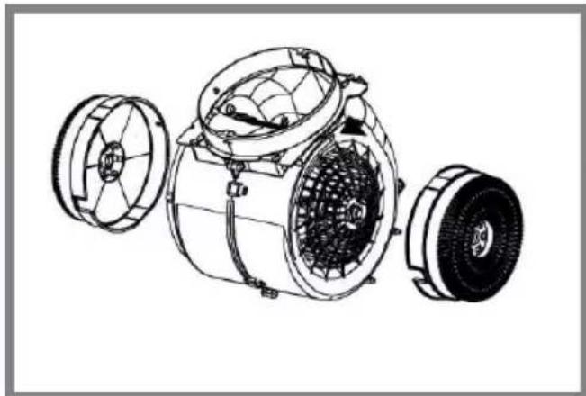 HOTPOINT HCT 64 F L SS - Maintenance of the charcoal filter It absorbs unpleasant odors caused by cooking. - 1