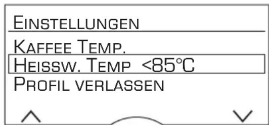 BOSCH VeroBar AromaPro 300 TES71555DE - Menüeinstellungen - 1