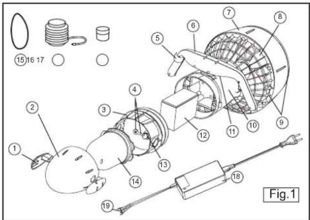 Nautica NSR 300 - Scheme des composants -SEASCOOTER MARINE 200- - 1