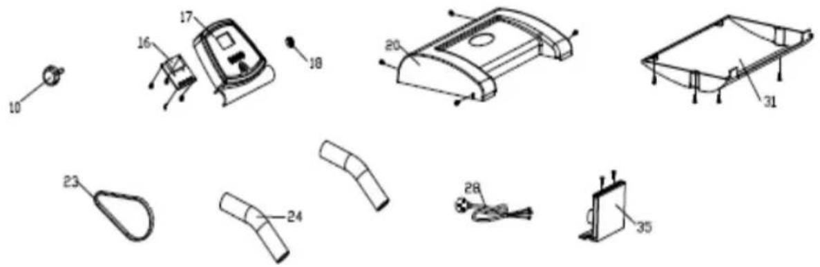 BH FITNESS Slimrunner YF35 - ISPEZIONI E MANUTENZIONE - 1