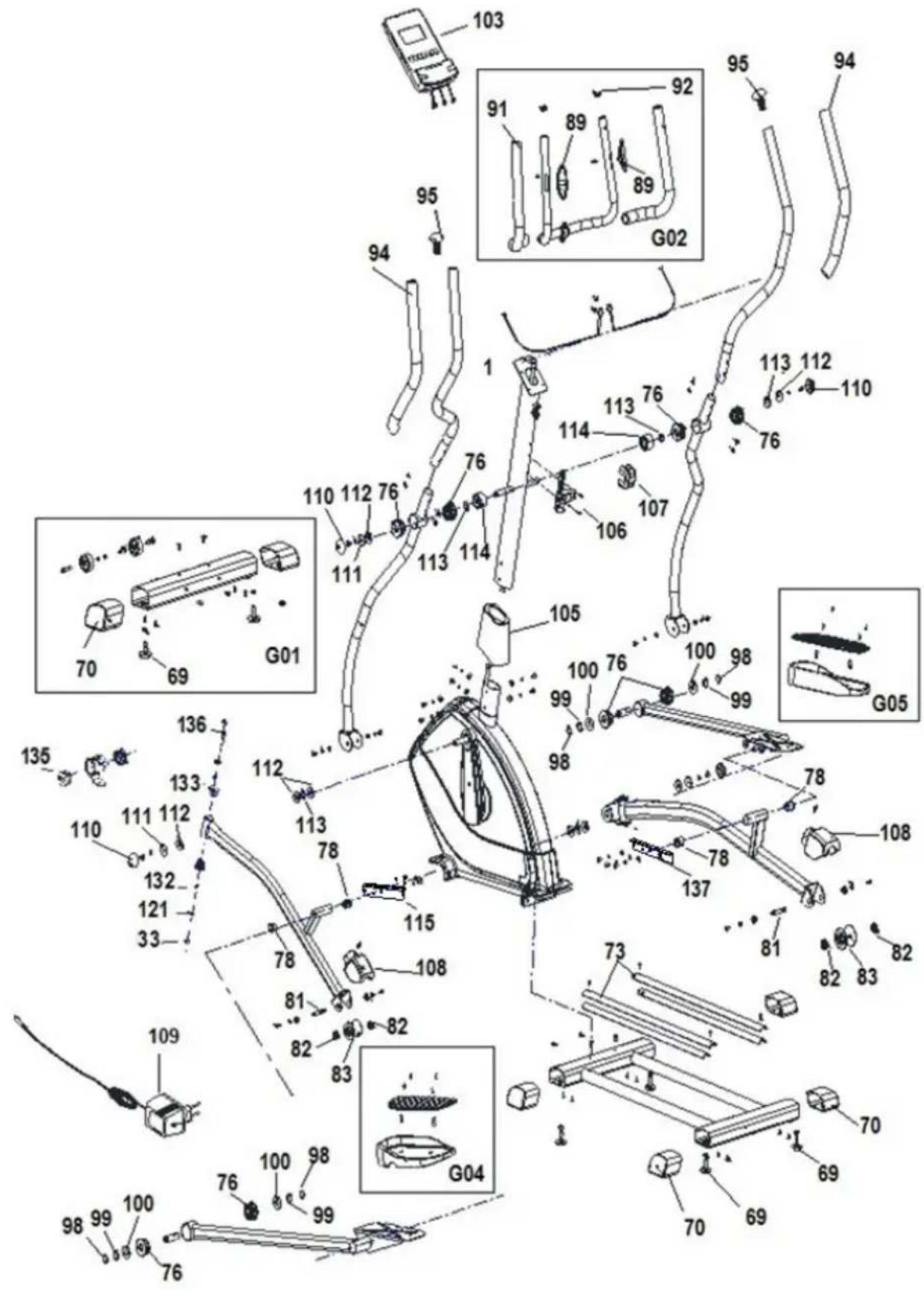 BH FITNESS BG855I - AANSLUITING OP HET ELEKTRICITEITSNET.- - 1