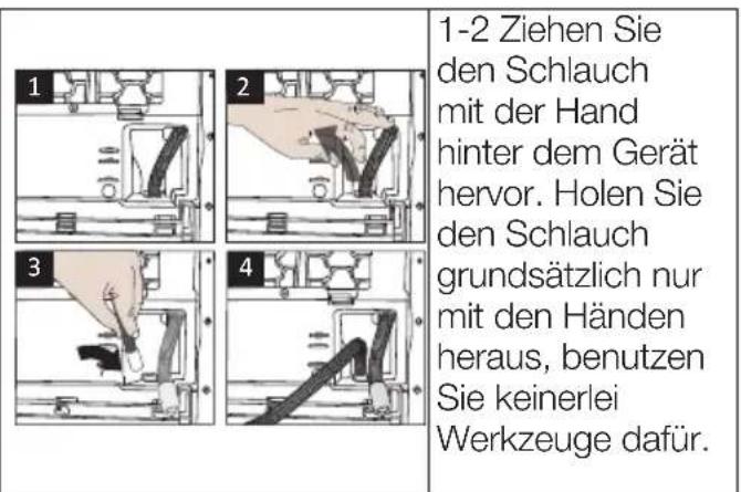 BEKO DH 10412 RX - Wasserablaufschlauch anschließen - 1