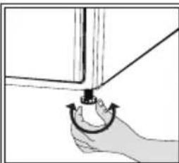 BEKO DH 10412 RX - Adjusting the feet - 1