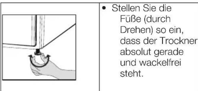BEKO DH 10412 RX - FüBe einstellen - 1