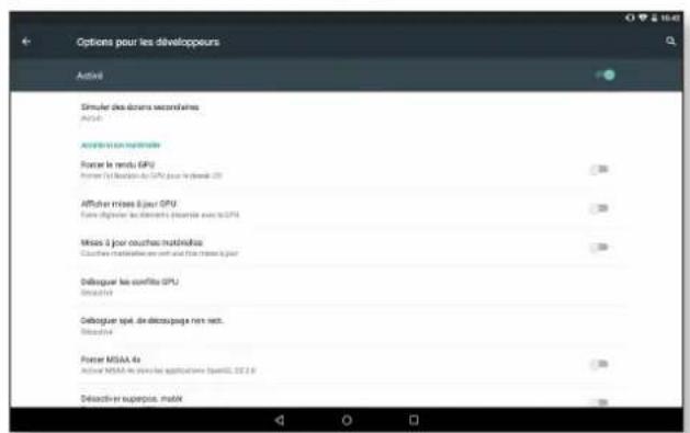 bq Aquaris M10 - } OPTIONS POUR LES DÉVELOPPEURS - 3