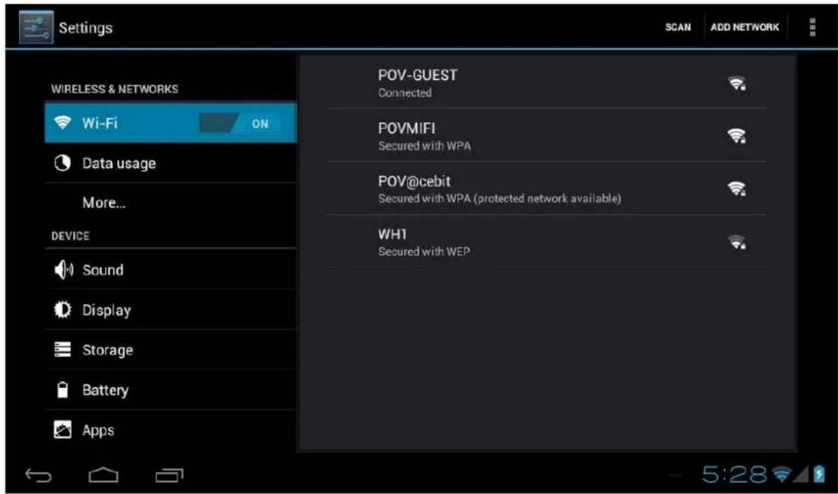 Point of View Mobii 629 - Parametre Wifi - 1