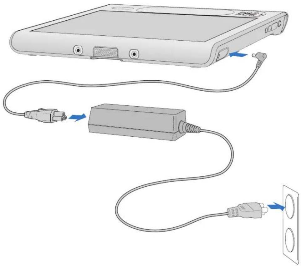 Motion Computing C5 - Etape 1: Branchement de l'adaptateur secteur - 1