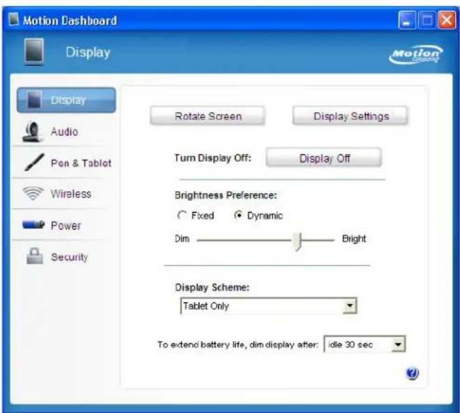 Motion Computing J3400 - Pour démarrer motion dashboard - 2