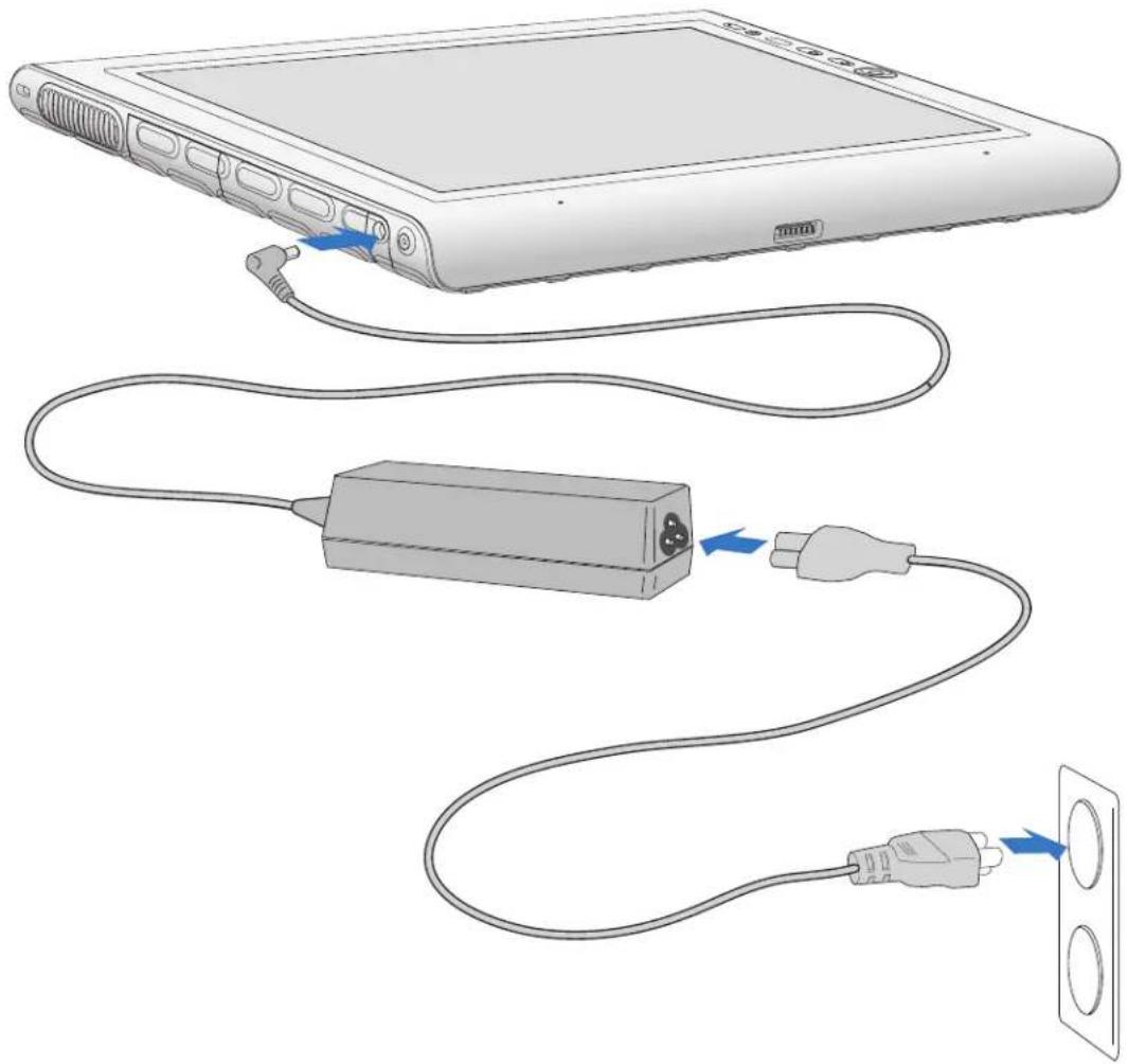 Motion Computing J3400 - Étape 1: branchement de l'adaptateur secteur - 1