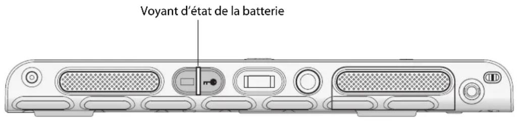 Motion Computing J3400 - Voyant d'état de la batterie - 1