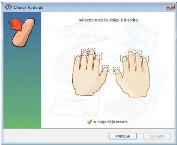 Motion Computing J3400 - Pour enregistrer un nouvel utilisateur et capturer une empreinte digitale - 1