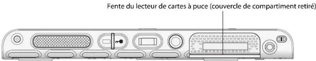 Motion Computing J3400 - Pour retirer la carte à puce - 1