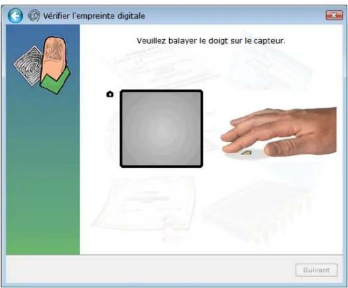 Motion Computing J3400 - Pour enregistrer un nouvel utilisateur et capturer une empreinte digitale - 2