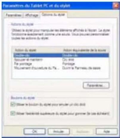 Motion Computing M1300 - Réglage du stylet Personnalisation des propriétés - 1