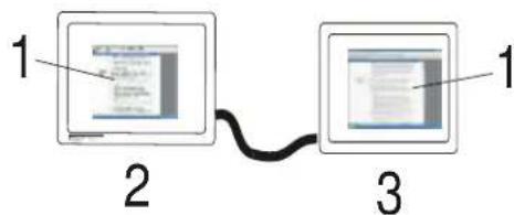 Motion Computing M1300 - Configuration d'un bureau cloné - 1