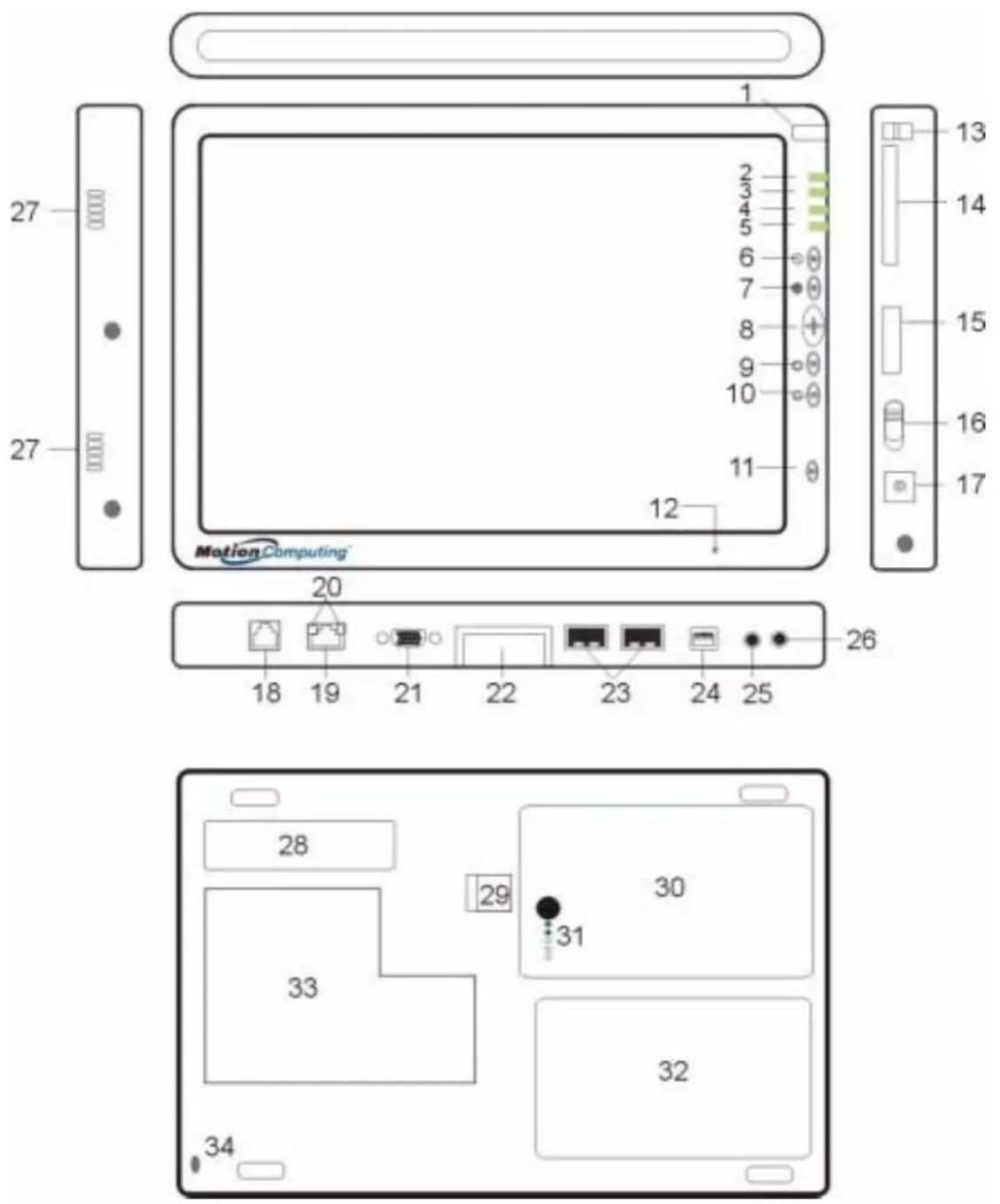 Motion Computing M1300 - PRÉSENTATION DE L'AFFICHAGE - 1