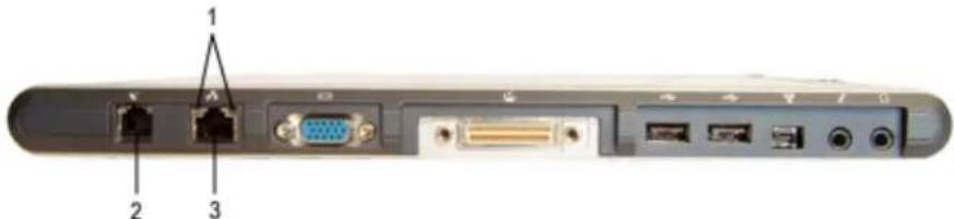 Motion Computing M1400 - MODEM ET PORTS LAN - 1